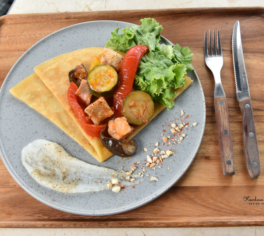 夏野菜のラタトゥイユとグリルチキン
